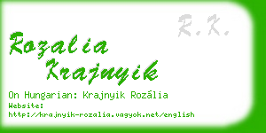 rozalia krajnyik business card