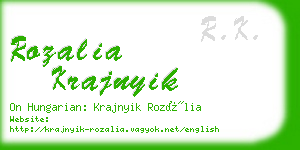 rozalia krajnyik business card